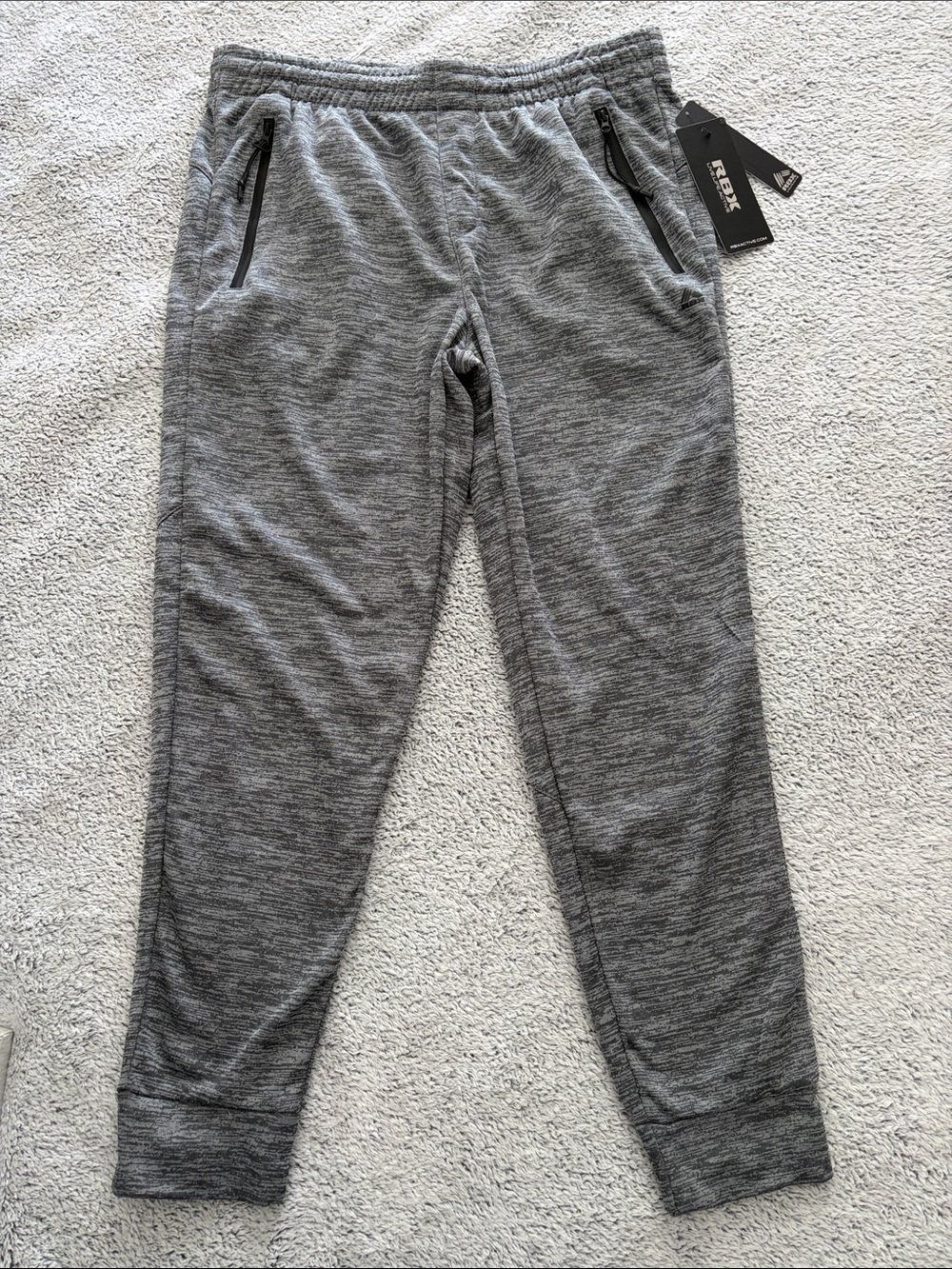 Women’s Gray/Black Jogger Sweatpants with Zipper Pockets